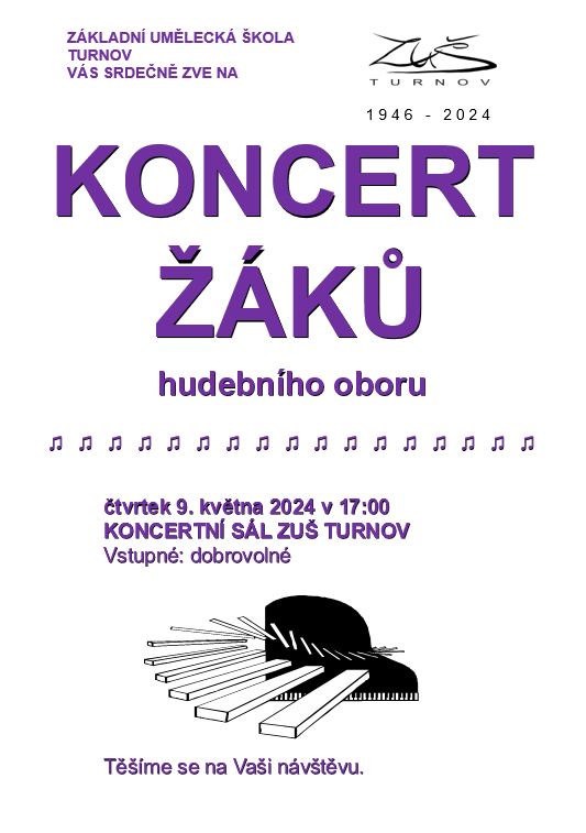 Koncert žáků 9.5.2024