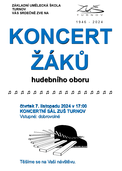 Koncert žáků 7.11.2024