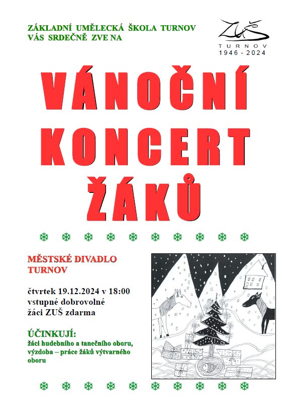Vánoční koncert žáků